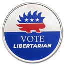 1 oz Silver Colorized Round - Vote Libertarian