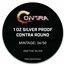 1 oz Silver Contra® Colorized Round PF (COA & Sleeve)
