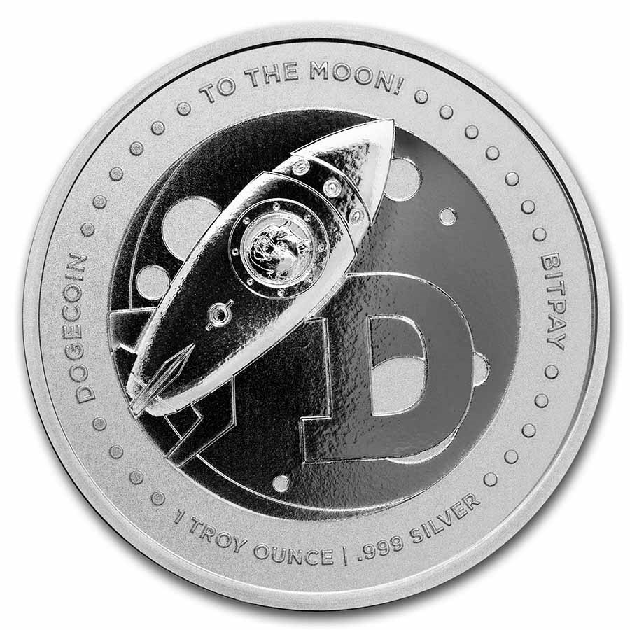 1 oz Silver Dogecoin Round