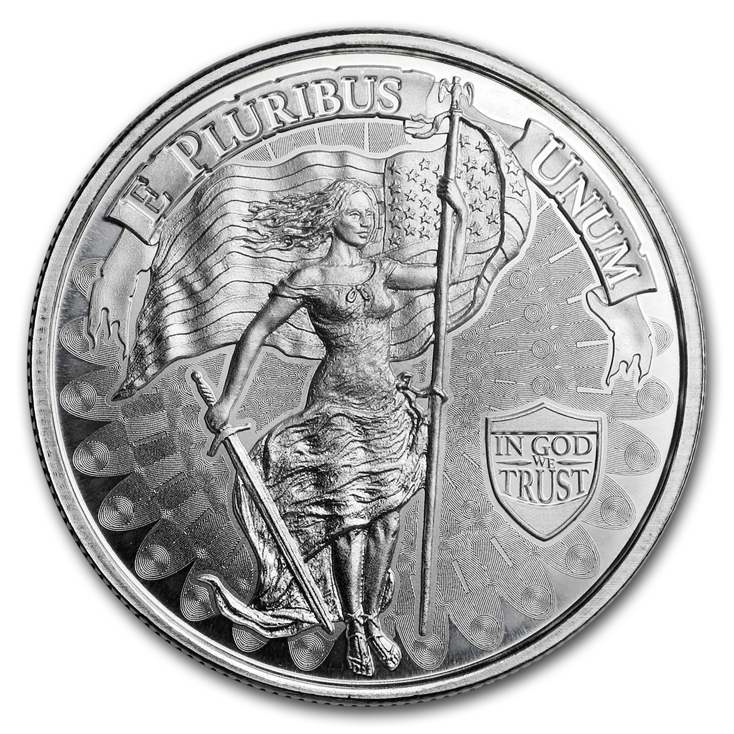 Buy 1 oz Silver High Relief Round - Liberty and Unity | APMEX