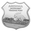 1 oz Silver - Icons of Route 66 Shield (Jack Rabbit Trading Post)