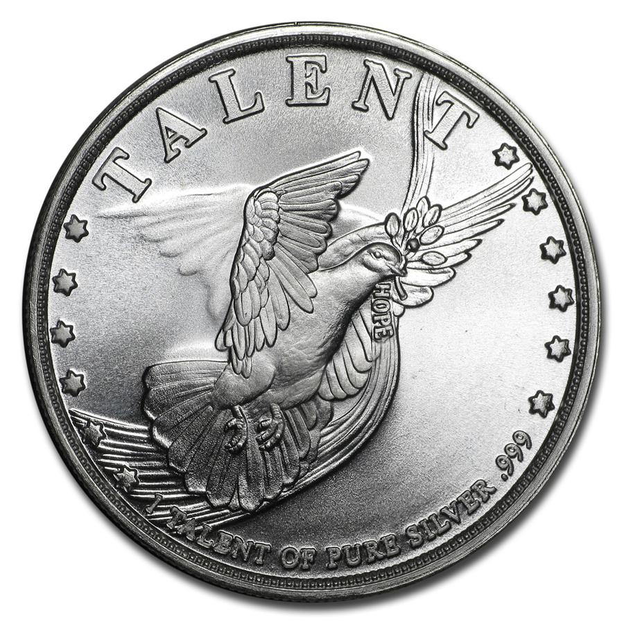 Buy 1 oz Silver Round 1 Talent Dove APMEX