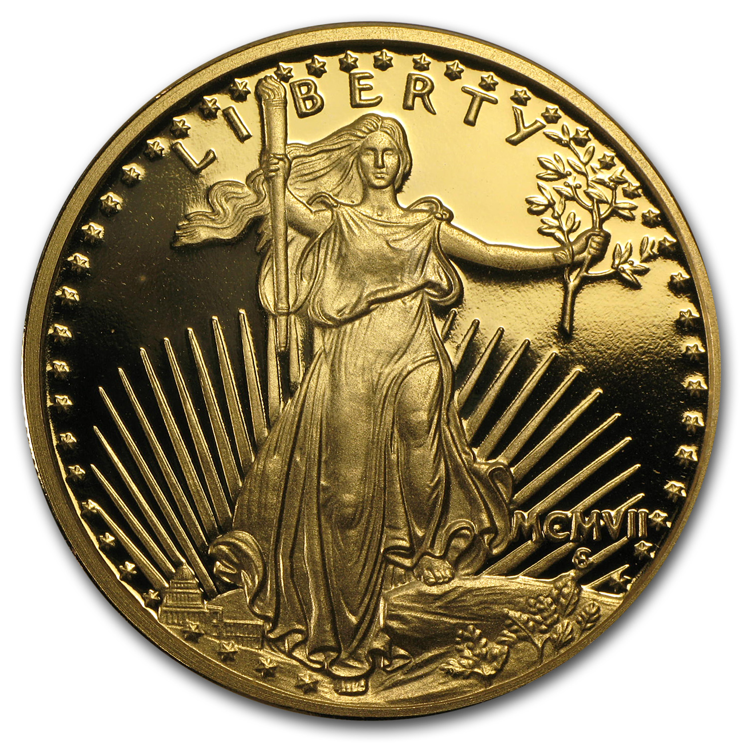 Buy 1 oz Silver Round 20.00 Saint Gaudens Replica MCMVII APMEX