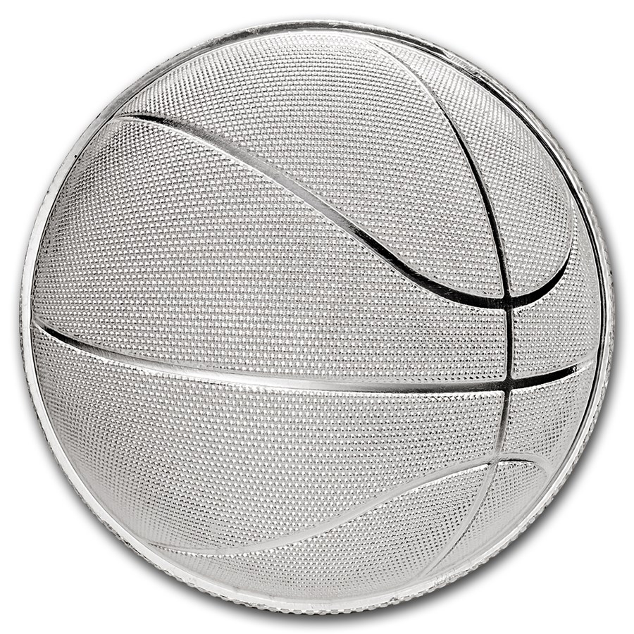 1 oz Silver Round - 2016 Domed Basketball