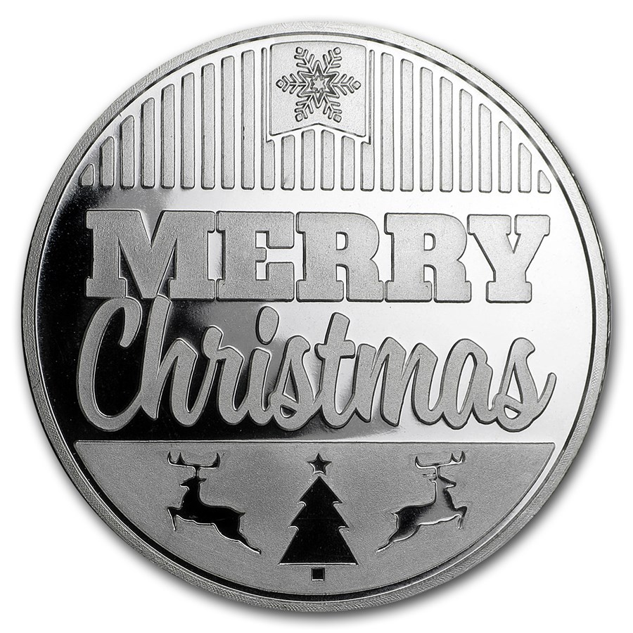 Buy 1 Oz Silver Round 2017 Merry Christmas Apmex