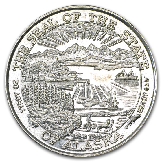 Buy 1 oz Silver Round - Alaska (1991) | APMEX