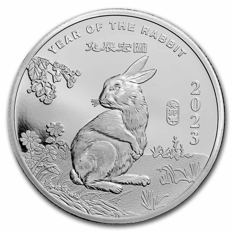 1 oz Silver Round - APMEX (2023 Year of the Rabbit)