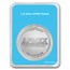 1 oz Silver Round - APMEX (w/Blue Christmas Present Card, In TEP)