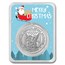 1 oz Silver Round - APMEX (w/Santa & Sleigh Card, In TEP)