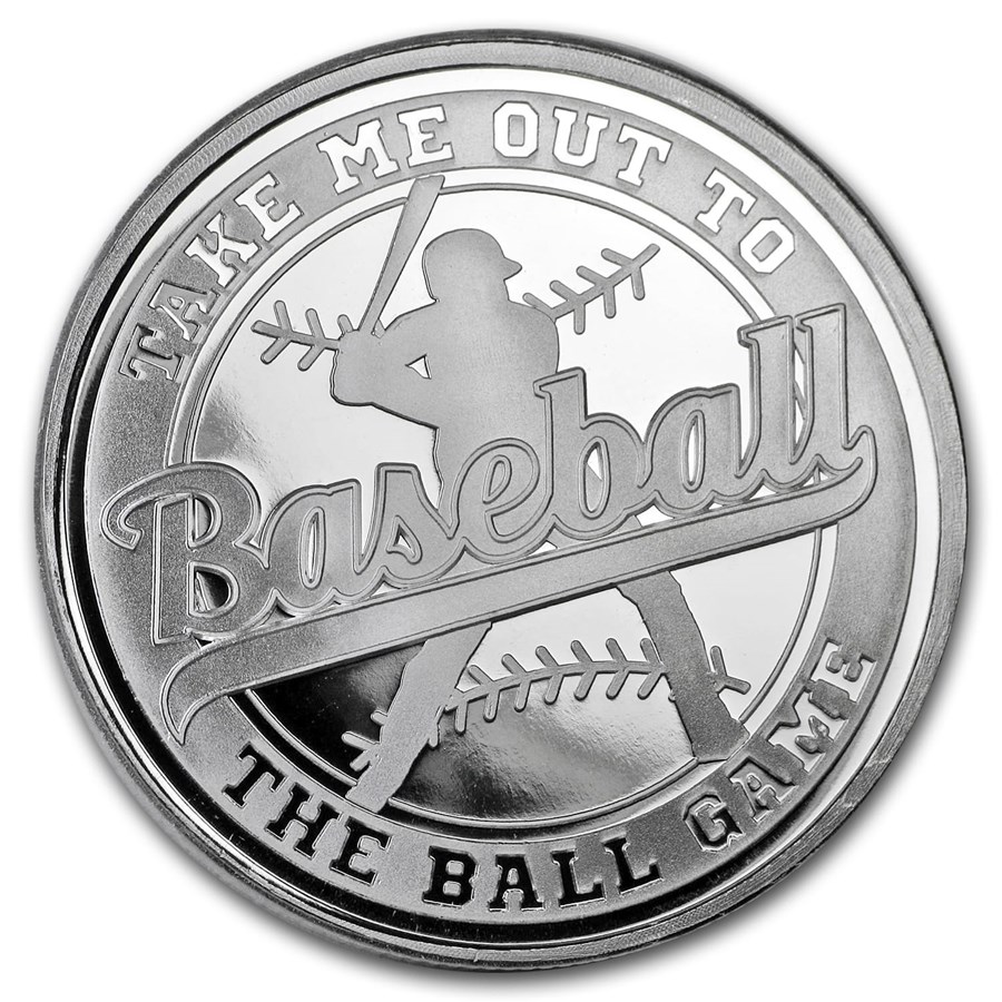 1 oz Silver Round - Baseball