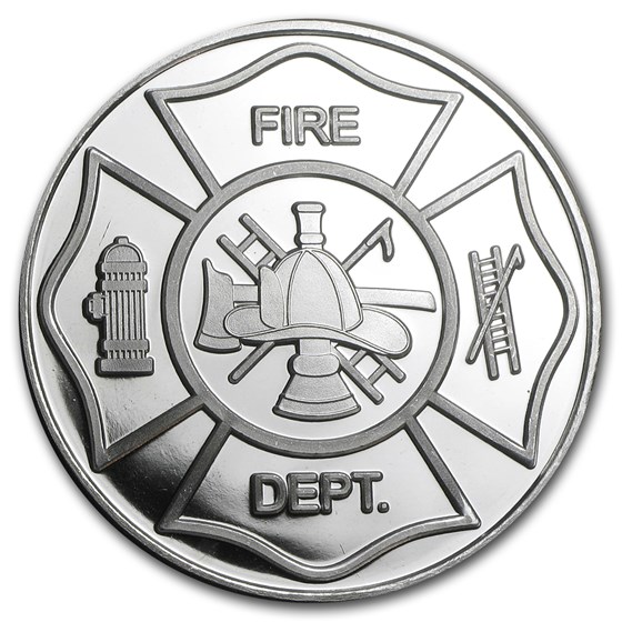 Buy 1 oz Silver Round - Fire Department (w/Box & Capsule) | APMEX