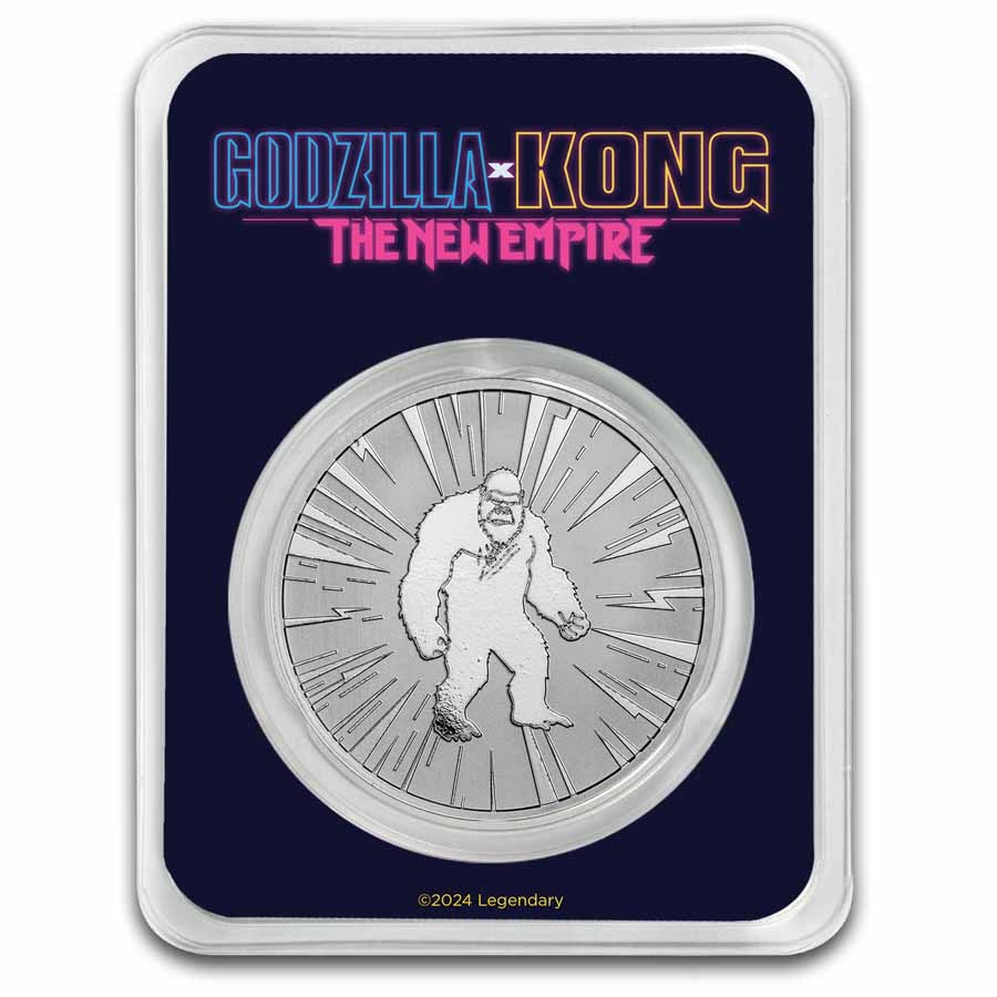 1 oz Silver Round - Godzilla x Kong - Kong BU in TEP