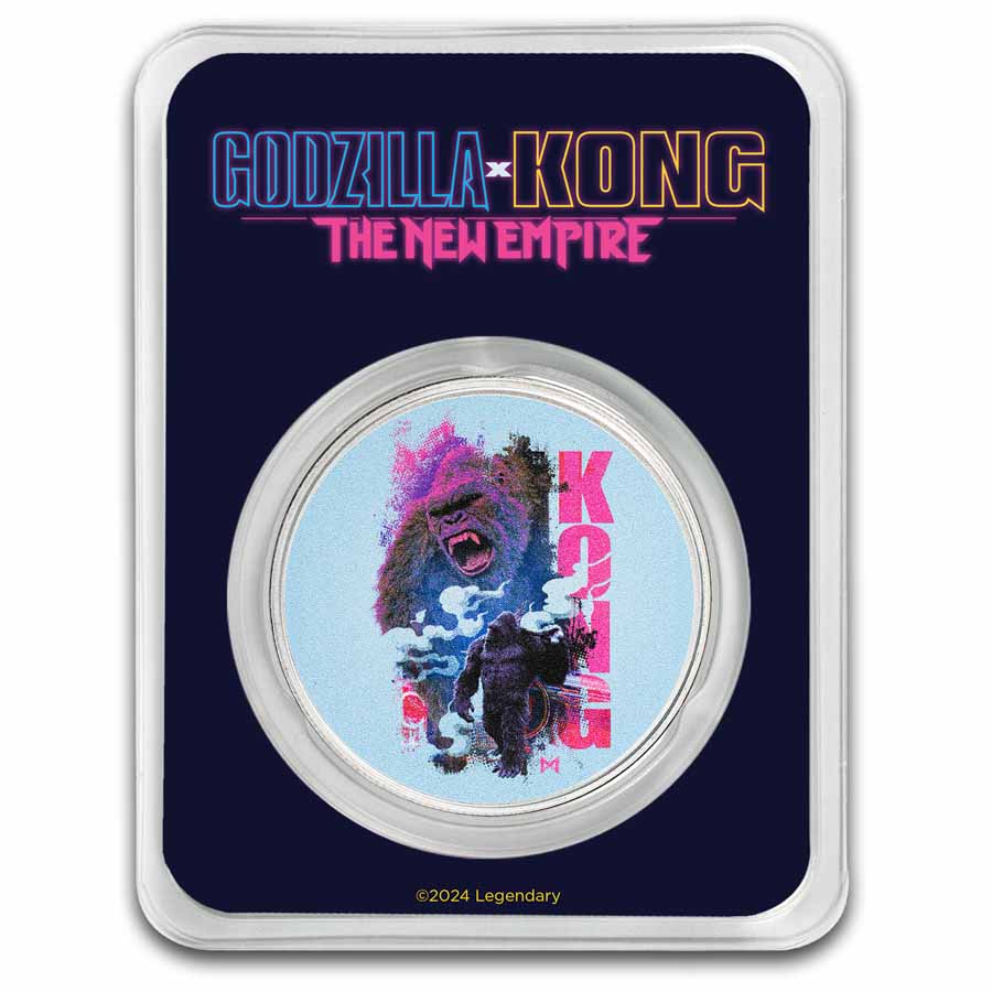 Buy 1 oz Silver Godzilla x Kong Round Kong Colorized | APMEX