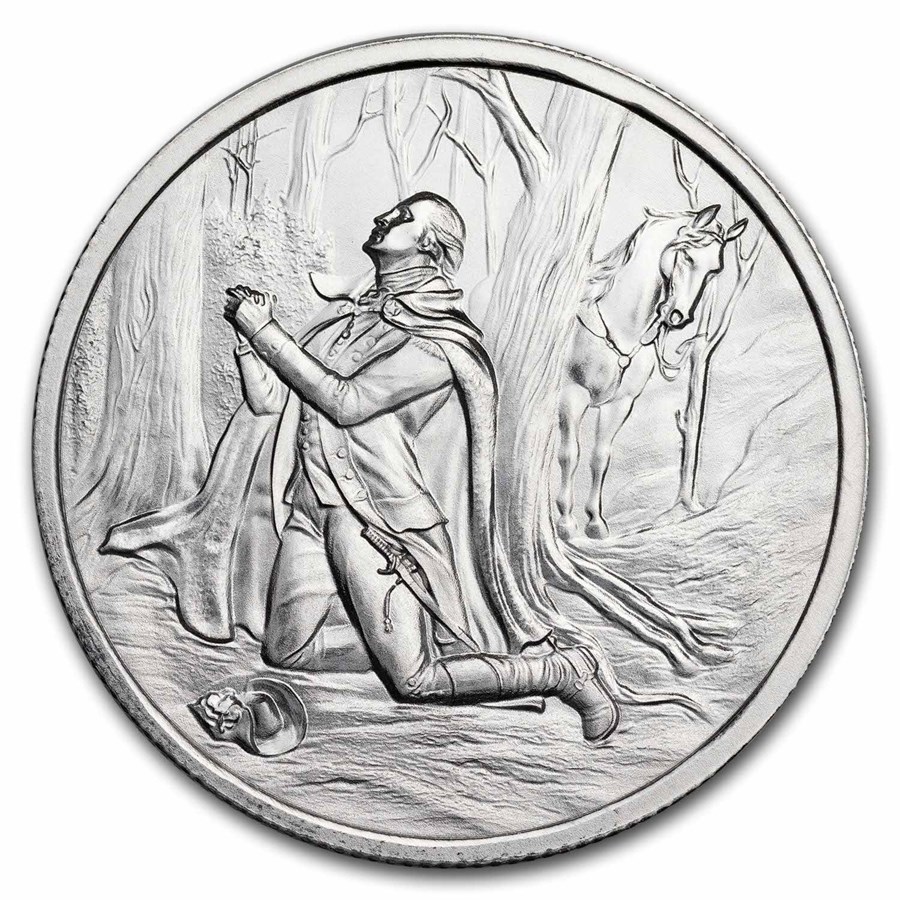 1 oz Silver Round - 'In God We Trust' Prayer at Valley Forge