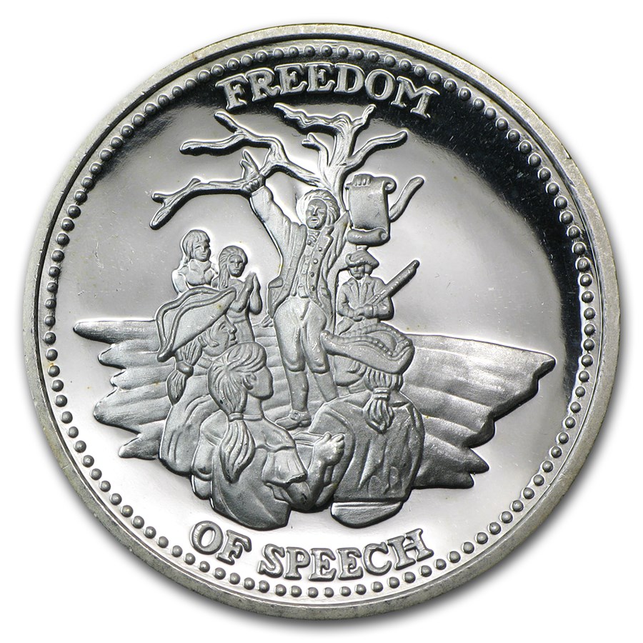 1 oz Silver Round - Johnson Matthey (Freedom of Speech)