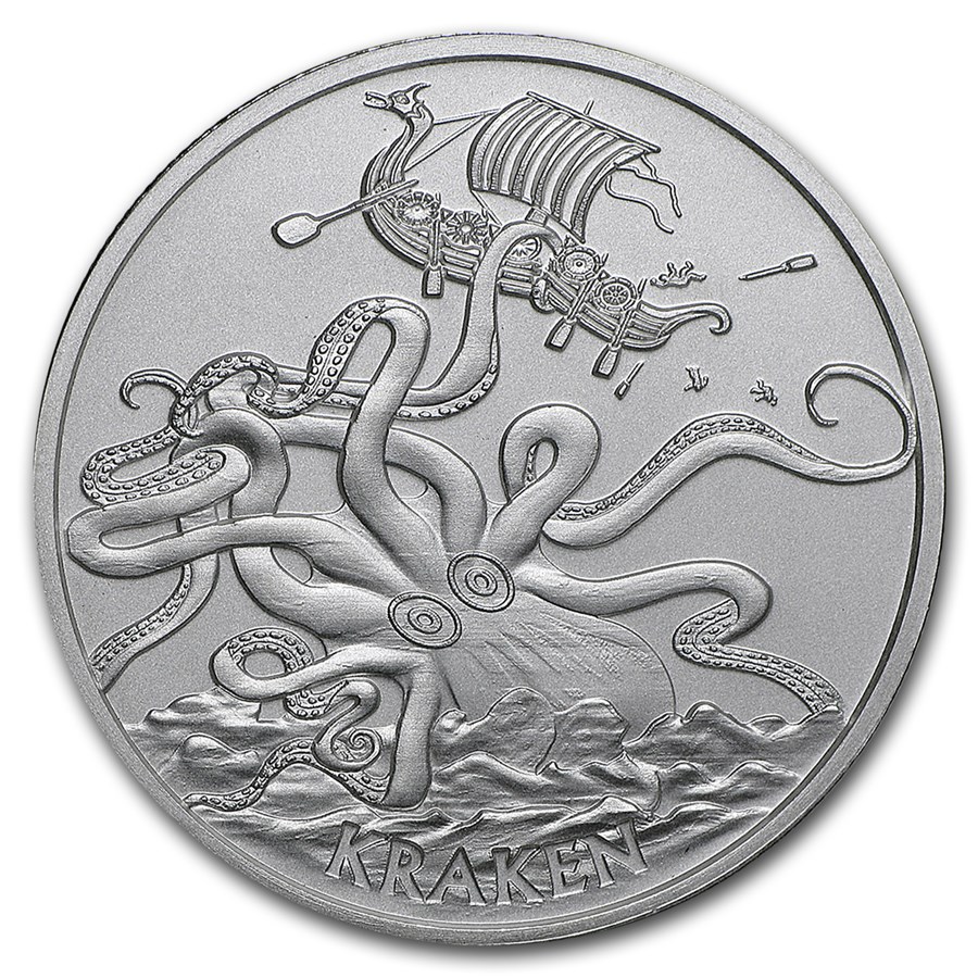 1 oz Silver Round - Kraken (Anonymous Mint)