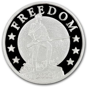 Buy 1 oz Silver Round - Minuteman (Gold is Money) | APMEX