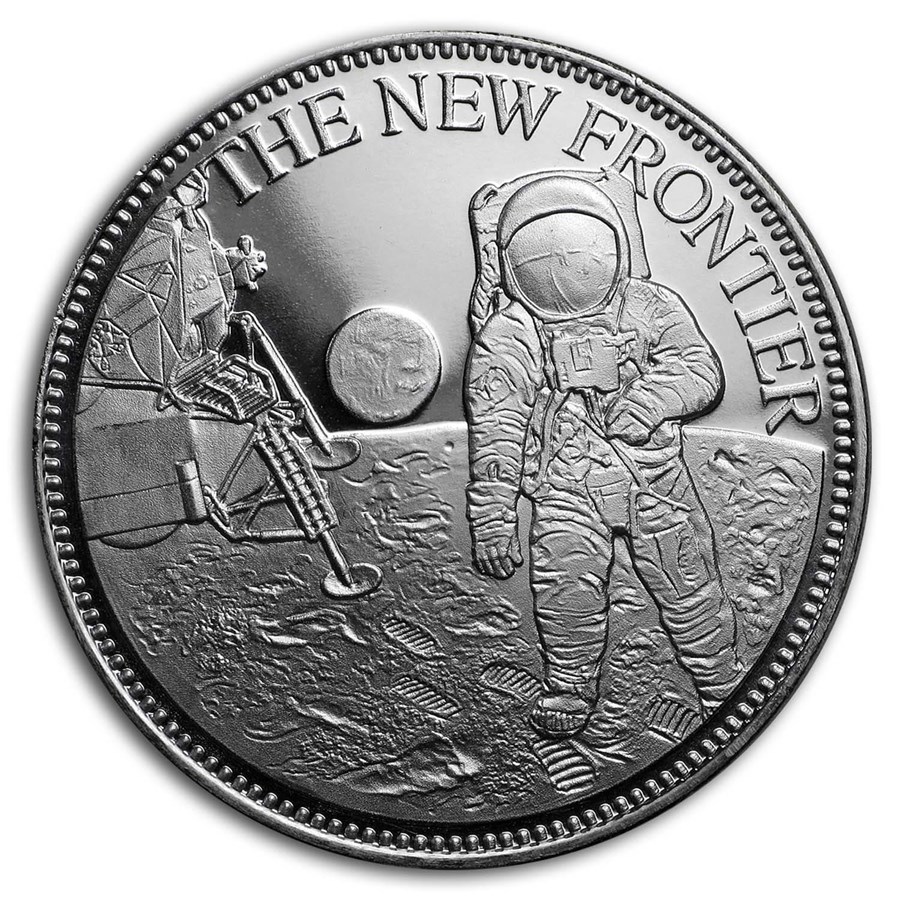 Buy 1 oz Silver Round - Moon Landing Anniversary (New Frontier) | APMEX