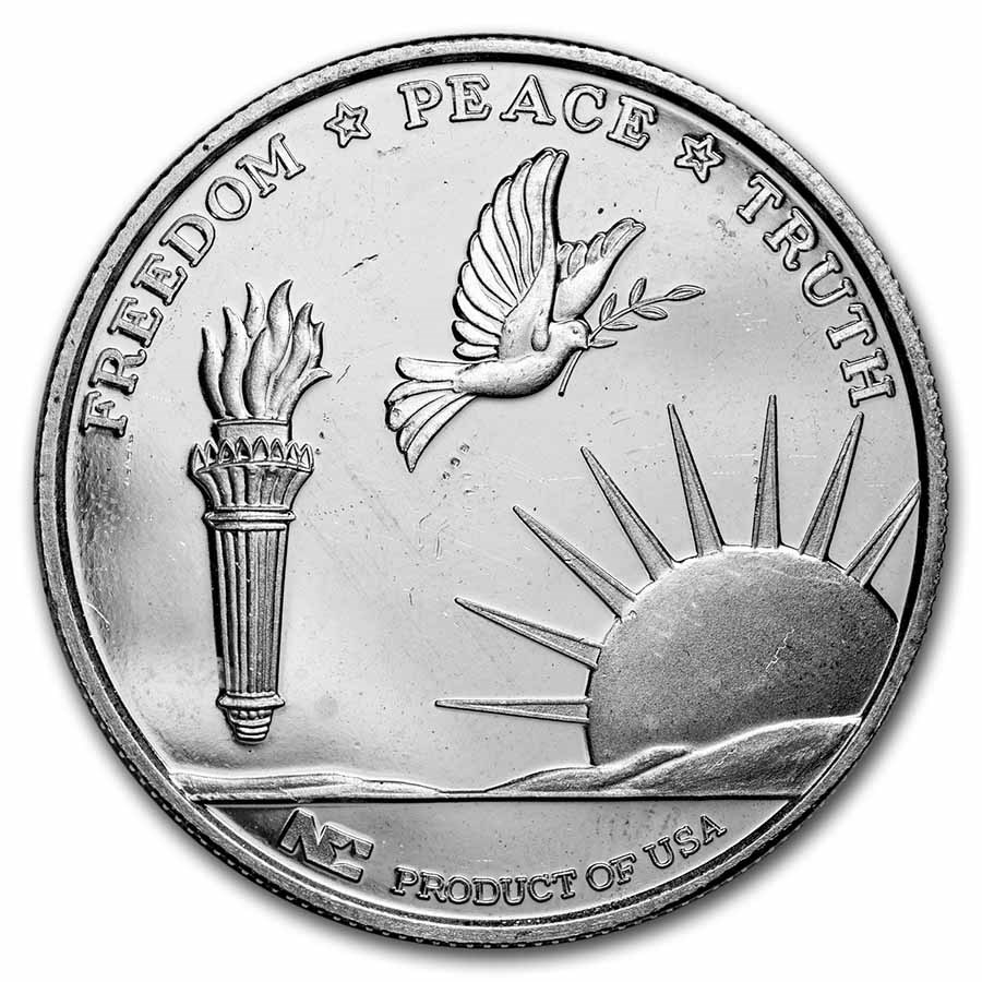 1 oz Silver Round - NC Refiners & Assayers: Freedom. Peace. Truth