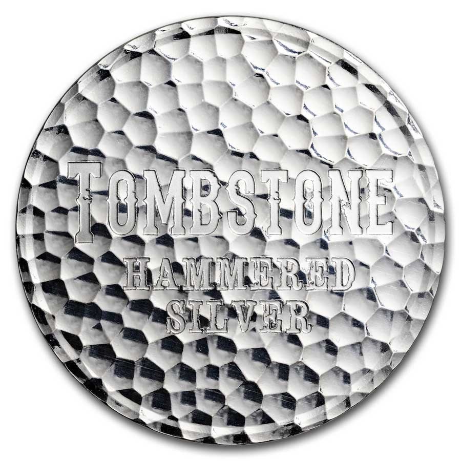 1 oz Silver Round - Scottsdale Tombstone Hammered Silver Piece