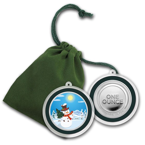 Buy 1 oz Silver Round - Snowman | APMEX