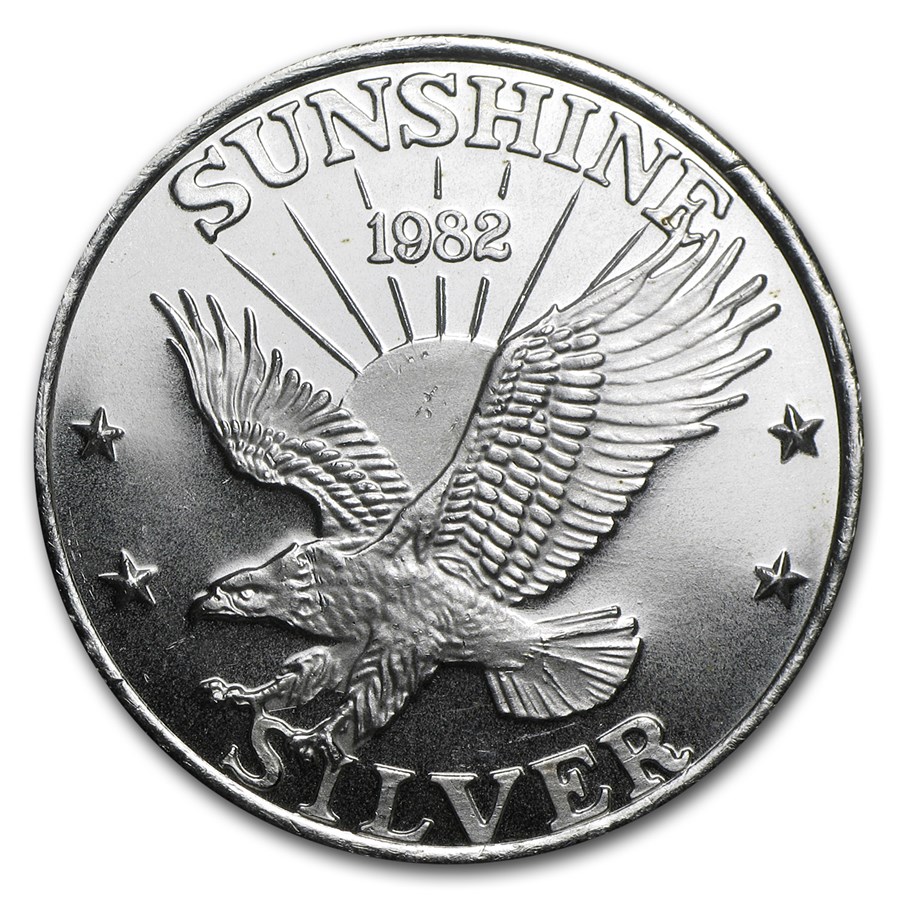 1 oz Silver Round - Sunshine Mining (Vintage, Dated)