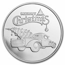 1 oz Silver Round - Truck & Christmas Tree