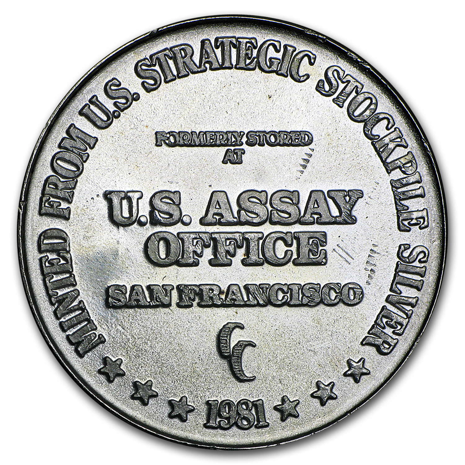 U.S. ASSAY OFFICE 1981 1オンスシルバー-