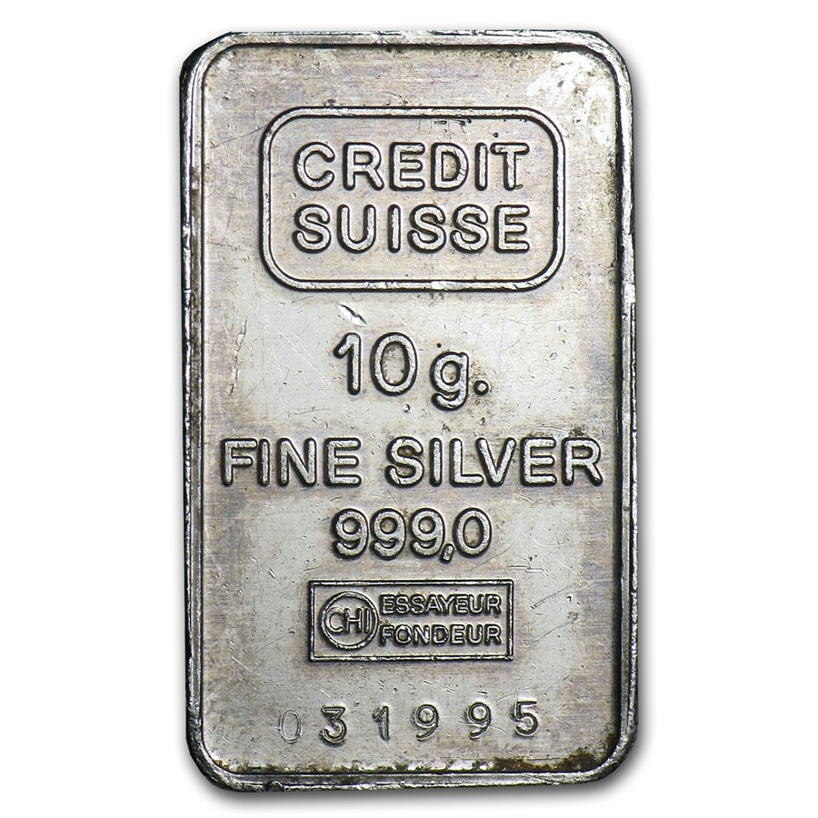 Buy 10 gram Silver Bar - Credit Suisse | APMEX