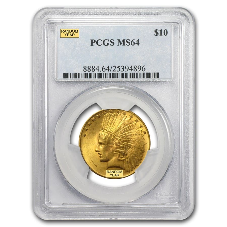 Buy $10 Indian Gold Eagle MS-64 PCGS (Random) | APMEX