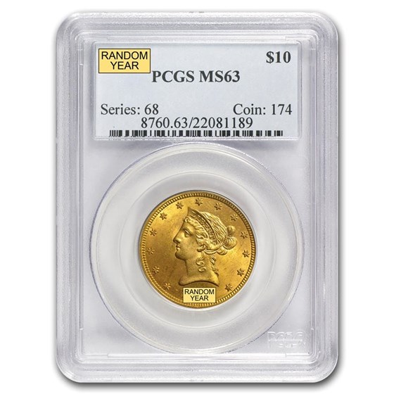 Buy $10 Liberty Gold Eagle MS-63 PCGS (Random) | APMEX