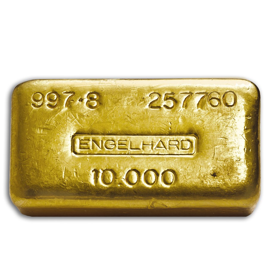 10 oz Gold Bar - Engelhard (Loaf Style, 997.8 Fine)