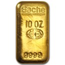 10 oz Gold Loaf-Style Bar - Johnson Matthey-Canada (Bache)