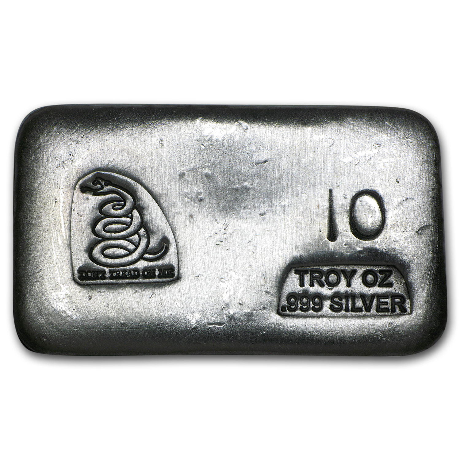 Buy 10 Oz Hand Poured Silver Bar - Don't Tread On Me | APMEX