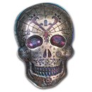 10 oz Hand Poured Silver Skull - Day of the Dead: Heart