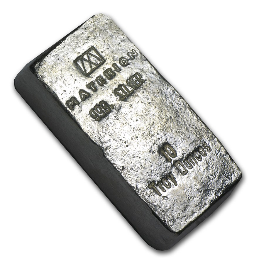 Buy 10 oz Loaf-Style Silver Bar - Materion | APMEX