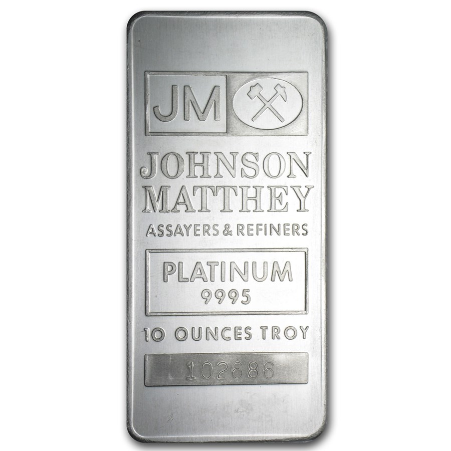 10 oz Platinum Bar - Johnson Matthey
