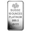 10 oz Platinum Bar - PAMP Suisse Lady Fortuna (In Assay)