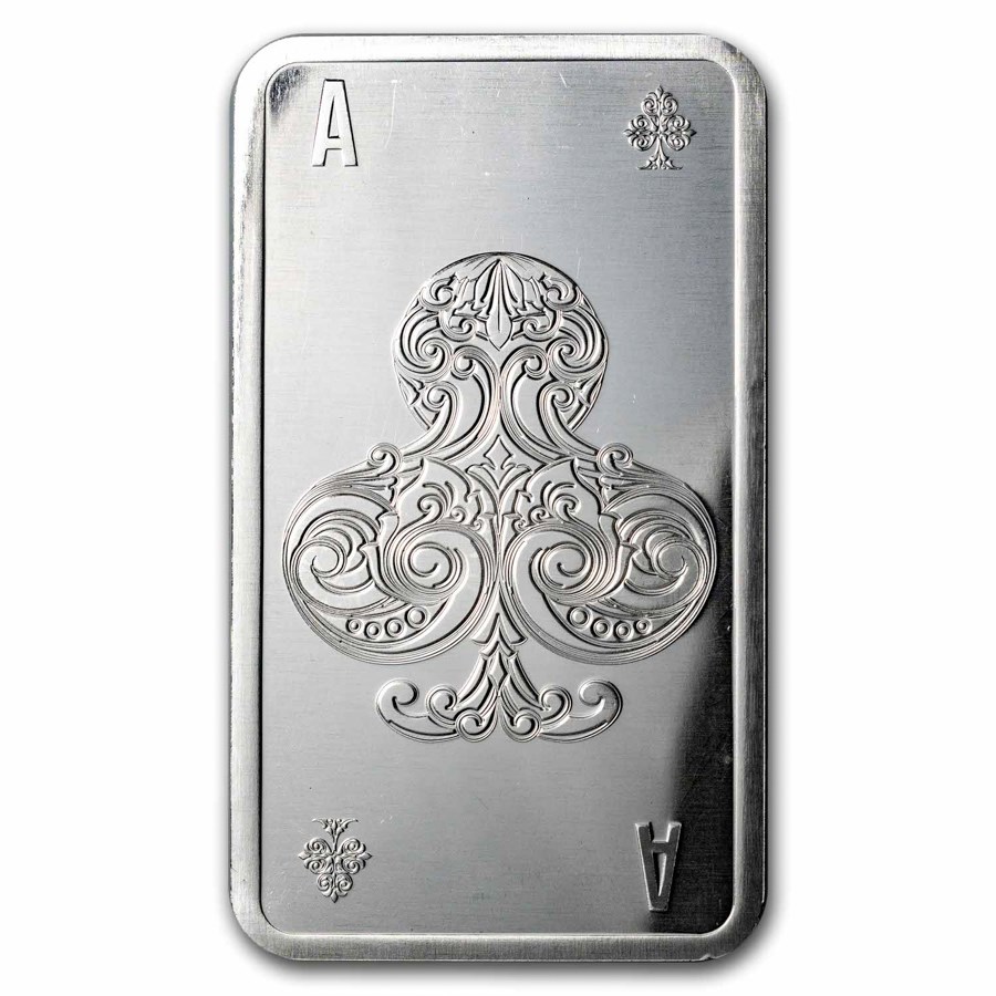 10 oz Silver Bar - Ace of Clubs