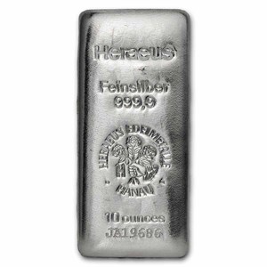 Buy 10 oz Silver Bar - Argor-Heraeus w/COA | APMEX