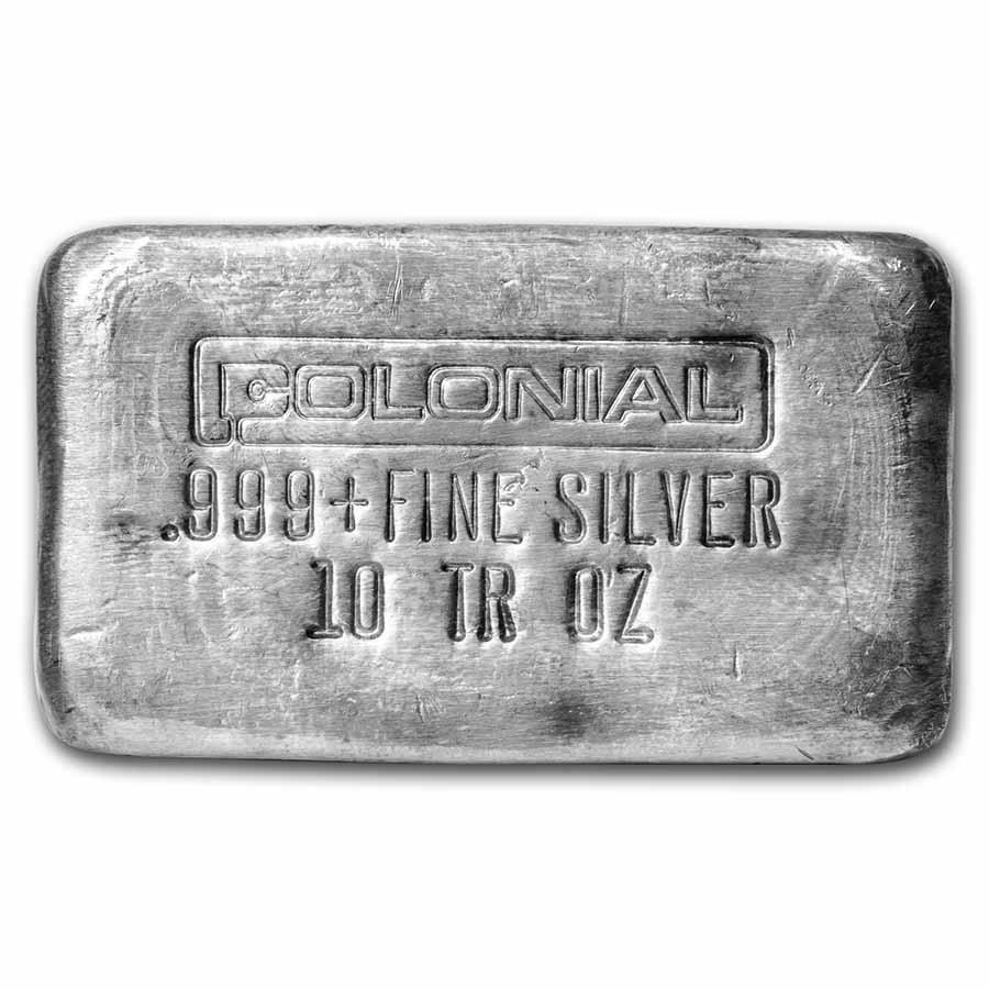 10 oz Silver Bar - Colonial Refining (Poured)