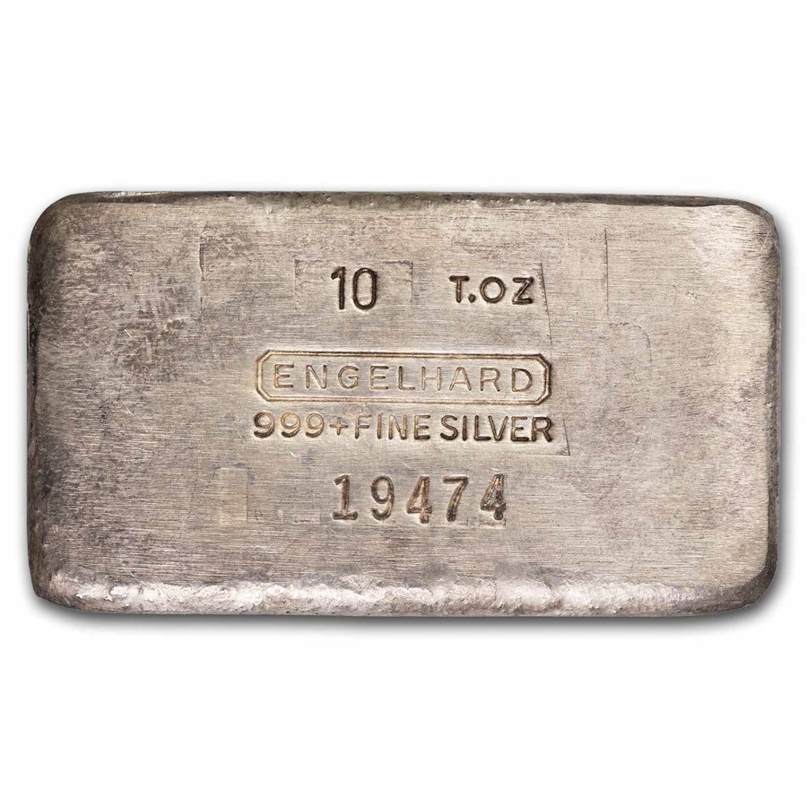 Buy 10 oz Silver Engelhard Bar (5 Digit Serial) | APMEX