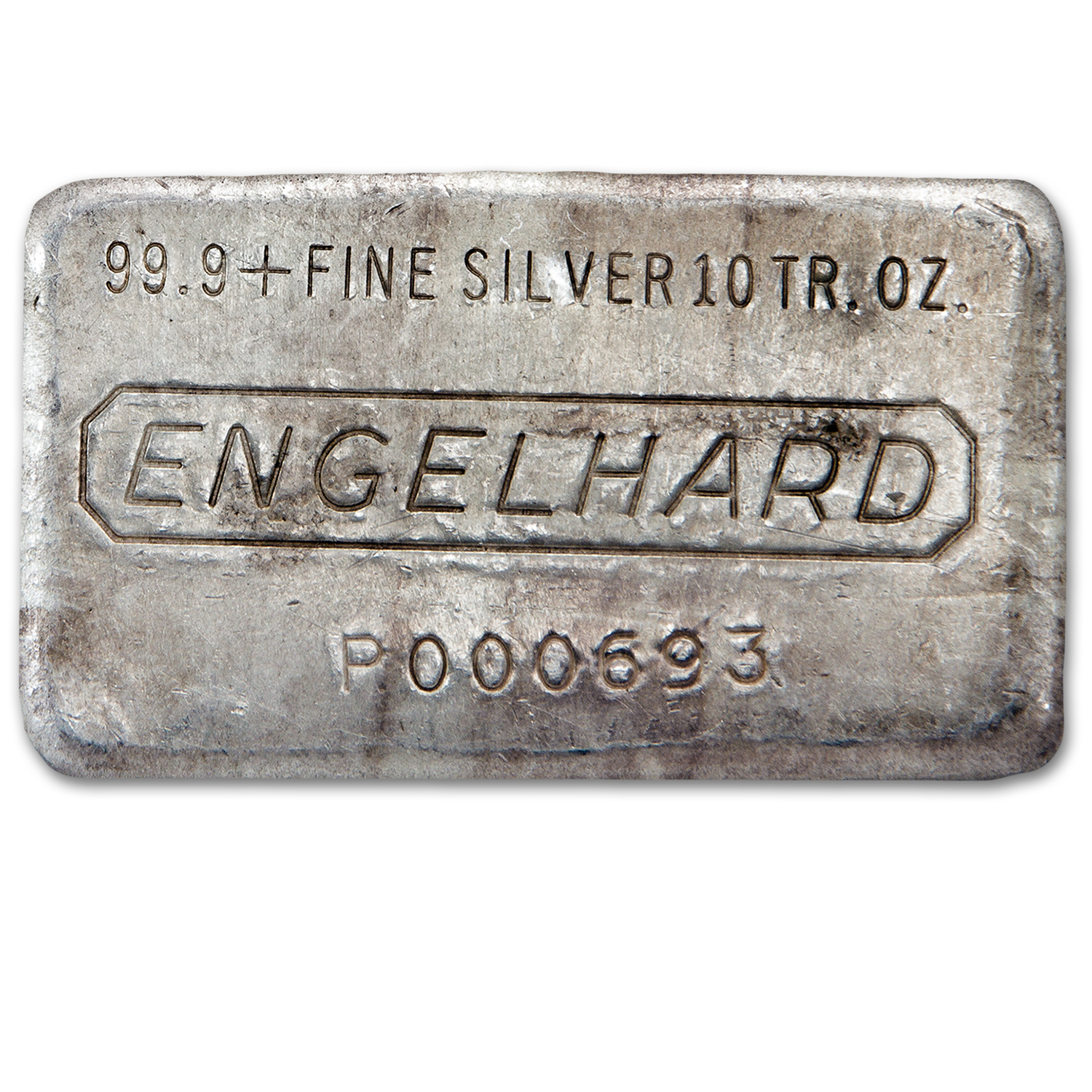 engelhard silver bar serial number p333735