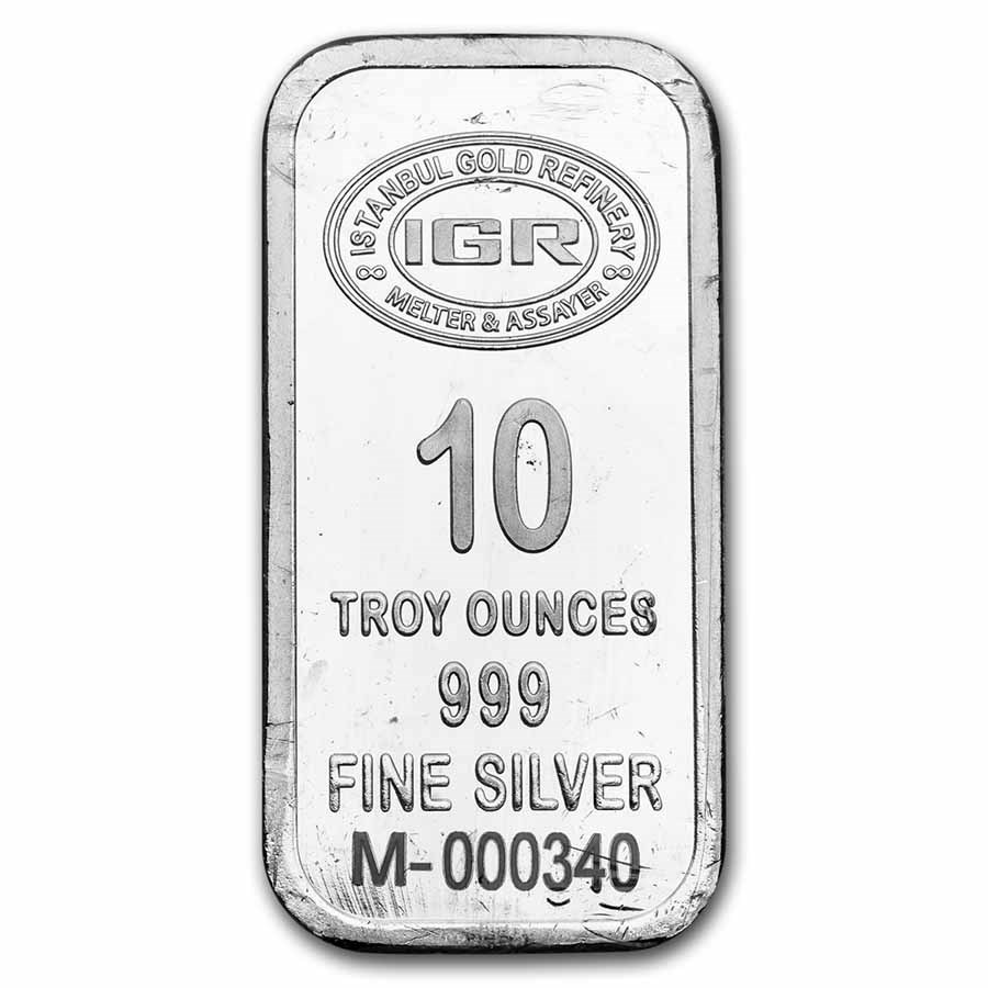 10 oz Silver Bar - Istanbul Gold Refinery (Pressed)