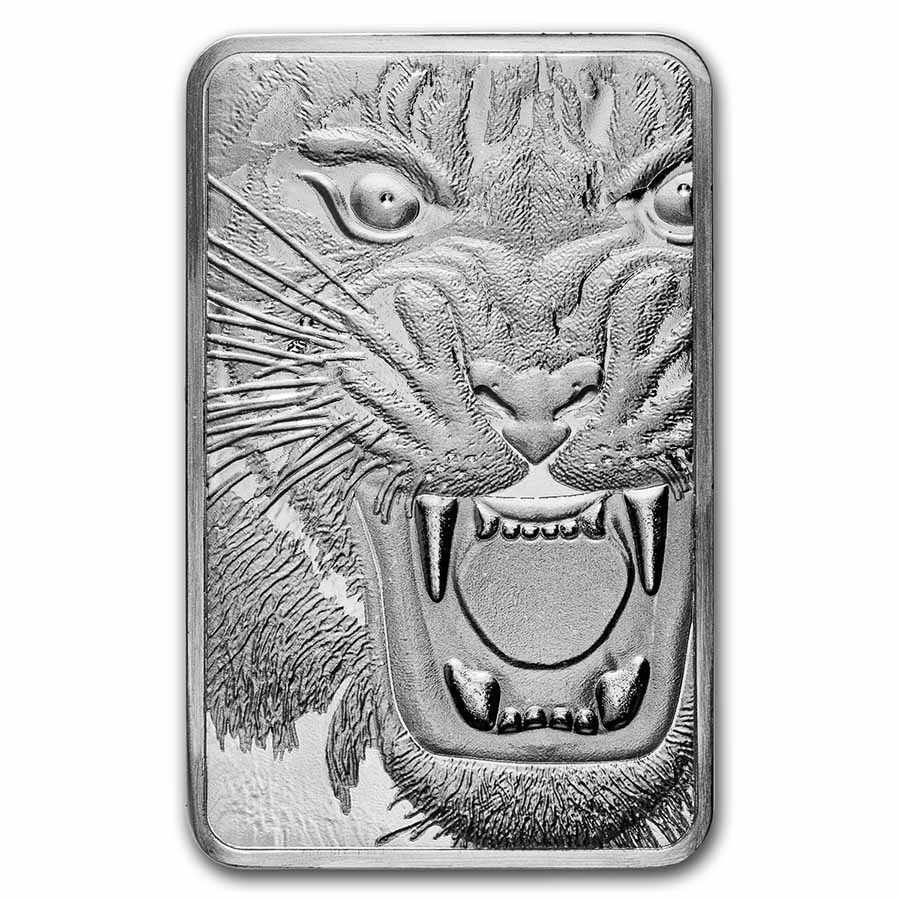 10 oz Silver Bar - MMTC-PAMP Royal Bengal Tiger (w/Assay)