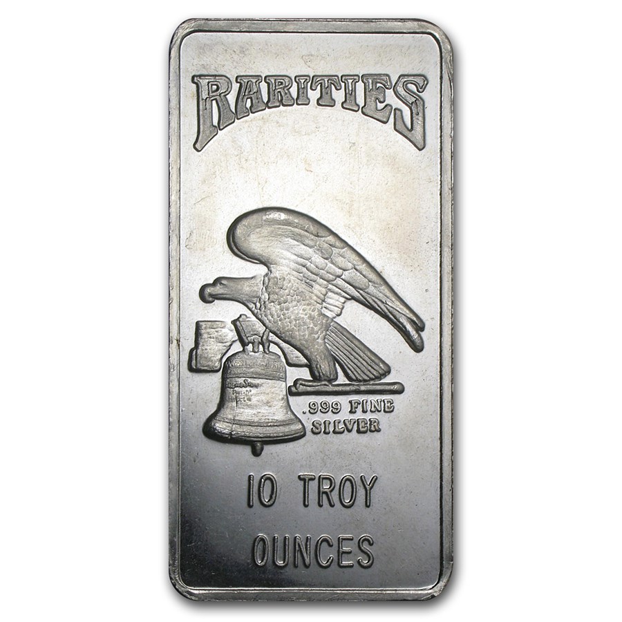 10 oz Silver Bar - Rarities Mint (Pressed)