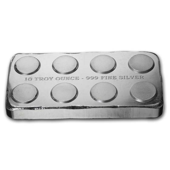 Buy 10 Oz Silver Building Block Bars (2x4) 