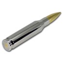 10 oz Silver Bullet - .50 Caliber BMG (Gold & Rhodium Gilded)