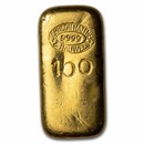 100 gram Gold Bar - Johnson Matthey-Pauwels (Poured)