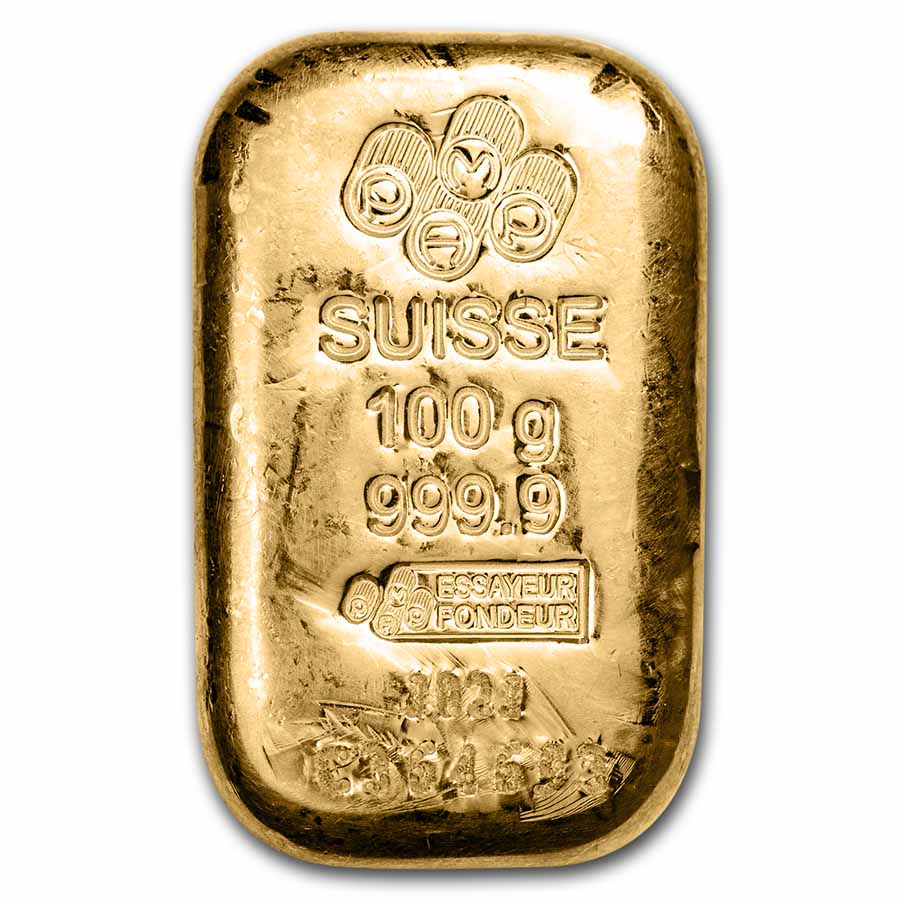 Buy 100 Gram Gold Bar - PAMP Suisse (Cast W/ Alt COA) | APMEX